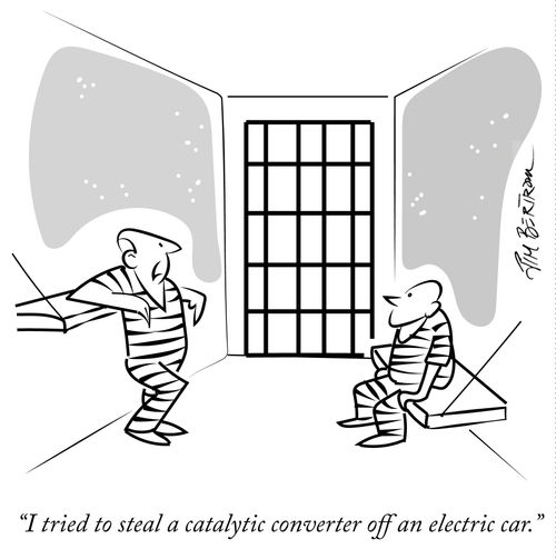 "I tried to steal a catalytic converter off an electric car."