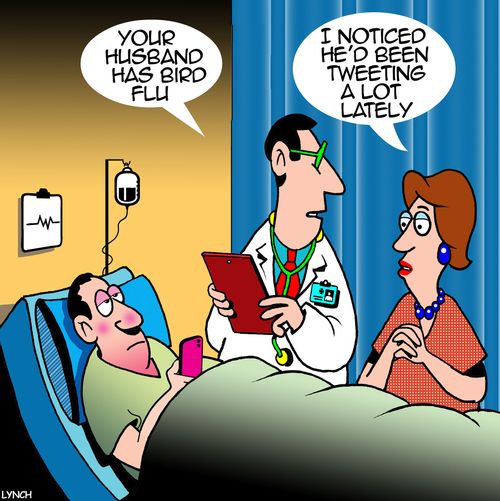 "Your husband has bird flu."