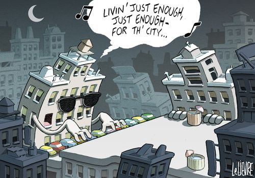 Livin' just enough, just enough - for th' city...