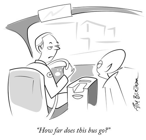 "How far does this bus go?"