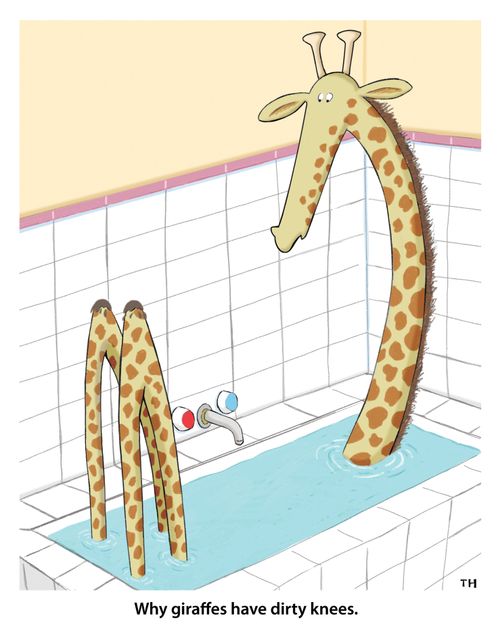 "Why giraffes have dirty knees."