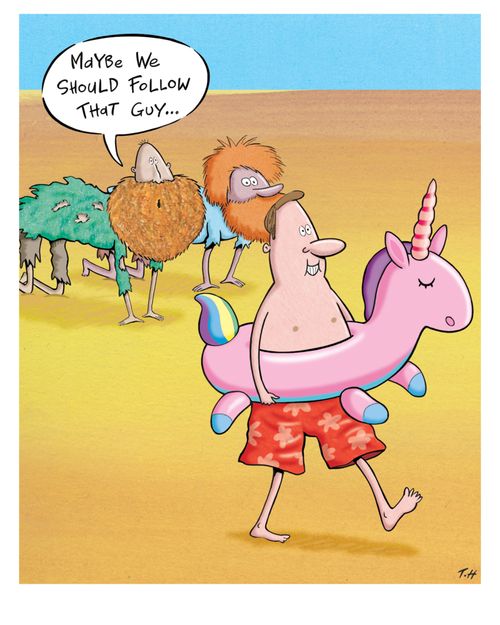 "Maybe we should follow that guy..."