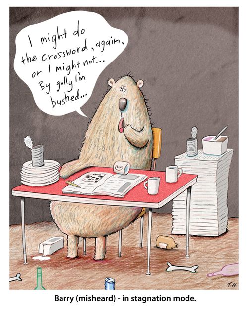 Barry (misheard) - in stagnation mode.