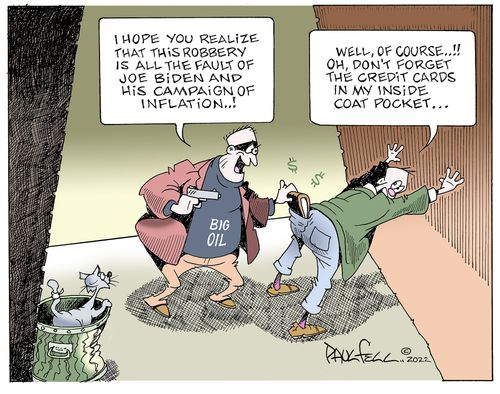 "I hope you realize that this robbery is all the fault of Joe Biden and his campaign of inflation...!"