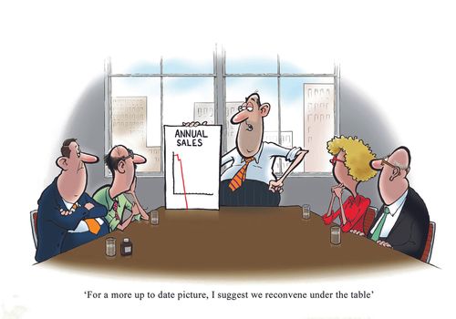 "For an up to date picture, I suggest we reconvene under the table."