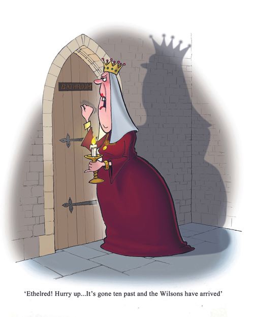 'Ethelred! Hurry up... It's gone ten past and the Wilsons have arrived."