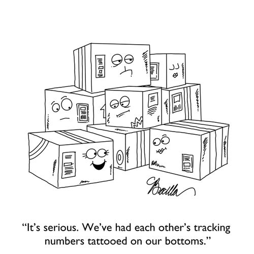 "It's serious. We've had each other's tracking numbers tattooed on our bottoms."