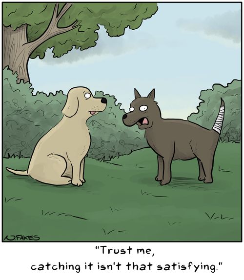 "Trust me, catching it isn't that satisfying."