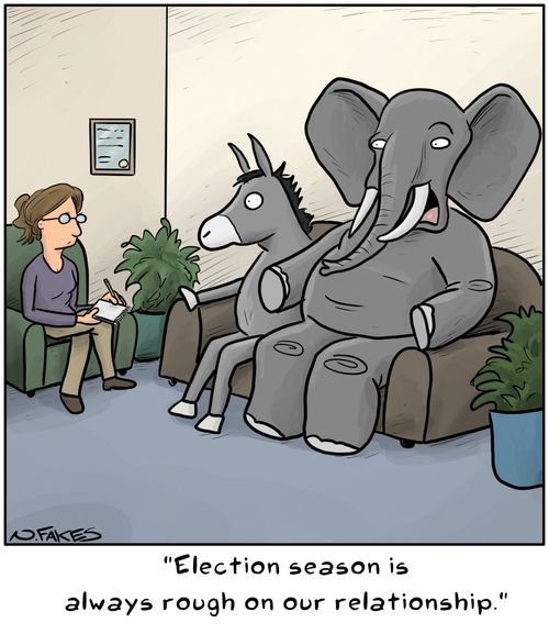 "Election season is always rough on our relationship."