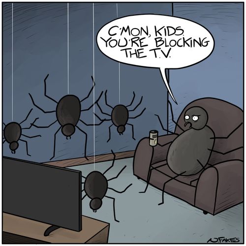 "C'mon, kids. You're blocking the T.V."