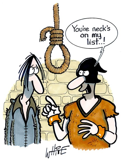 "You're neck's on my list. . !"