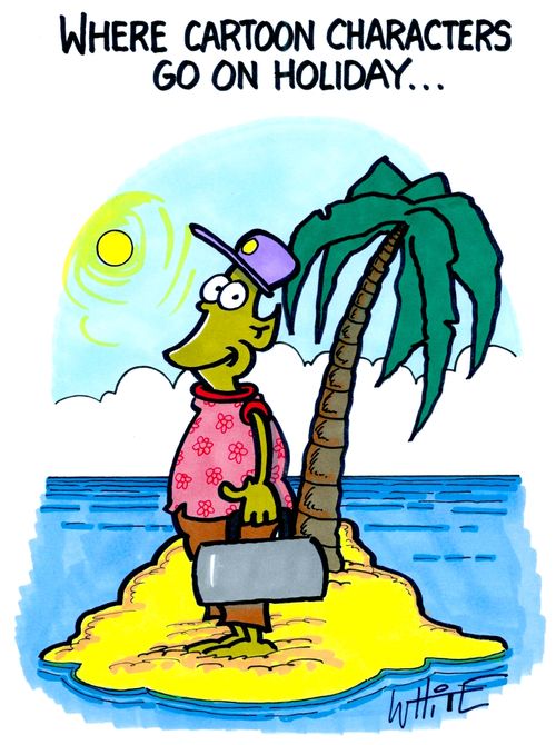 Where cartoon characters go on holiday...