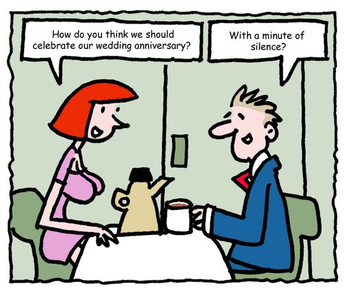 "How do you think we should celebrate our wedding anniversary?"