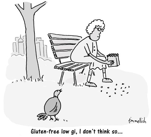 "Gluten-free low gi, I don't think so..."