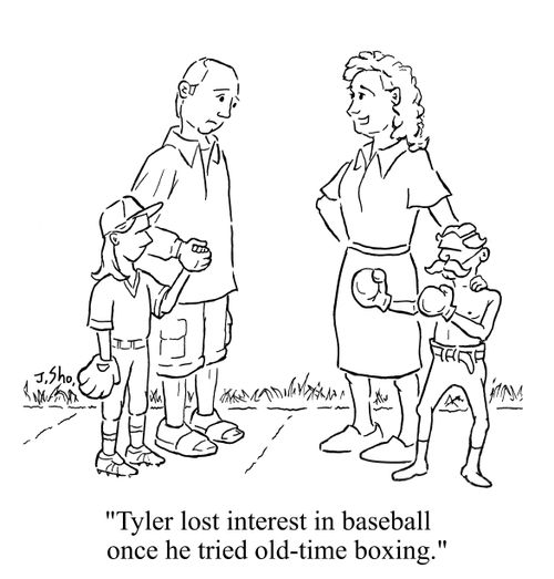 "Tyler lost interest in baseball once he tried old-time boxing."