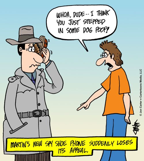 Martin's New Spy Shoe Phone Suddenly Loses Its Appeal.