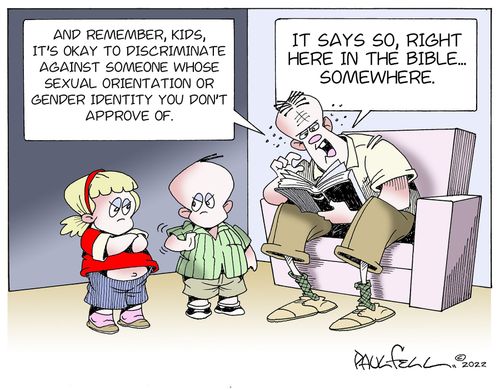 "And remember, kids, it's okay to discriminate against someone whose sexual orientation or gender identity you don't approve of."