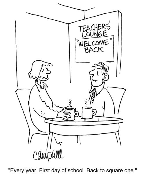 "Every year. First day of school. Back to square one."