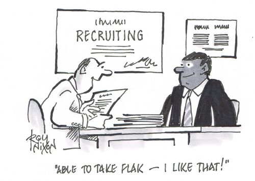 "Able to take flak - I like that!"