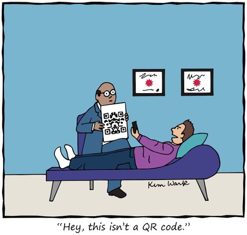 "Hey, this isn't a QR code."