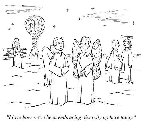"I love how we've been embracing diversity up here lately."