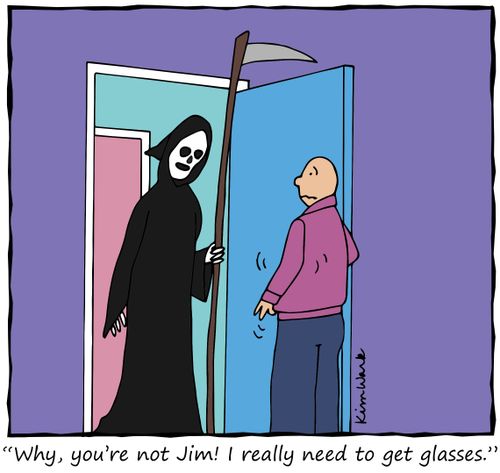 "Why, you're not Jim! I really need to get glasses."