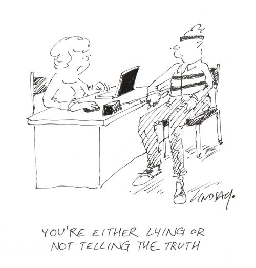"You're either lying or not telling the truth."