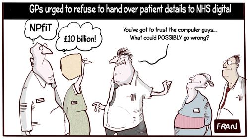 GPs urged to refuse to hand over patient details to NHS digital.