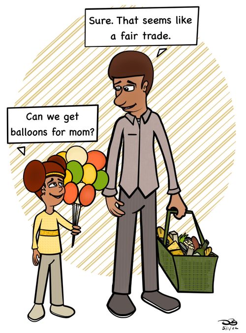 "Can we get balloons for mom?"
