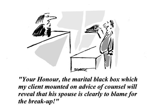 "Your Honour, the marital black box which my client mounted on advice of counsel will reveal that his spouse is clearly to blame for the break-up!"