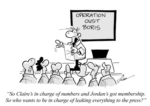 "So Claire's in charge of numbers and Jordan's got membership. So who wants to be in charge of leaking everything to the press?"