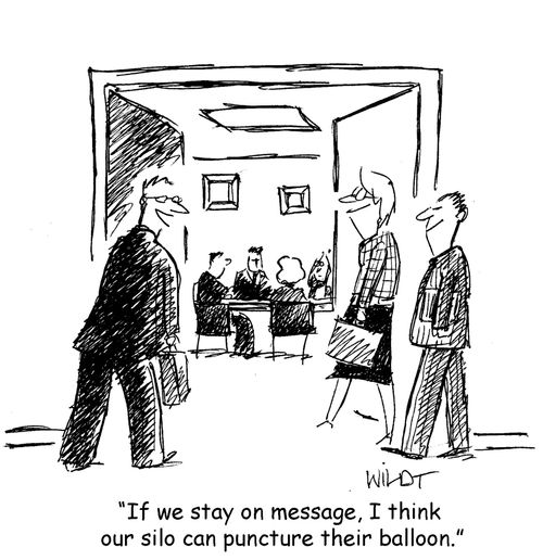 "If we stay on message, I think our silo can puncture their balloon."