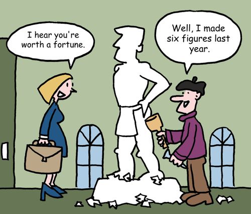 "I hear you're worth a fortune."