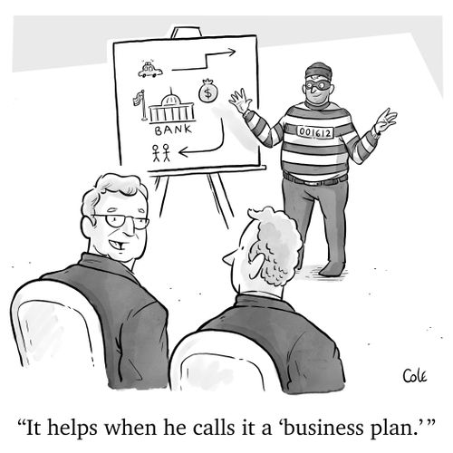 "It helps when he calls it a 'business plan.'"