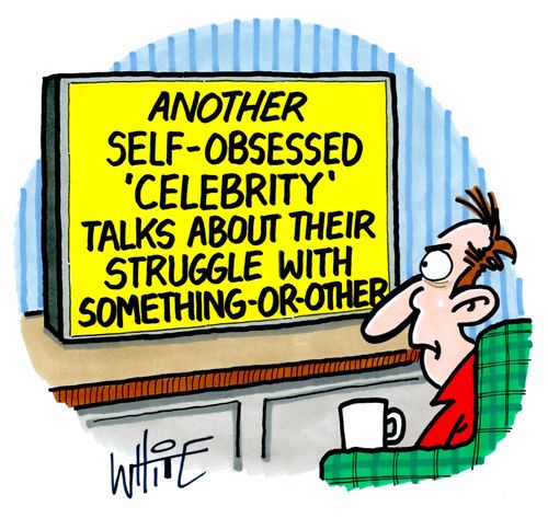 Another self-obsessed 'celebrity' talks about their struggle with something-or-other.