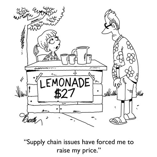 "Supply chain issues have forced me to raise my price."