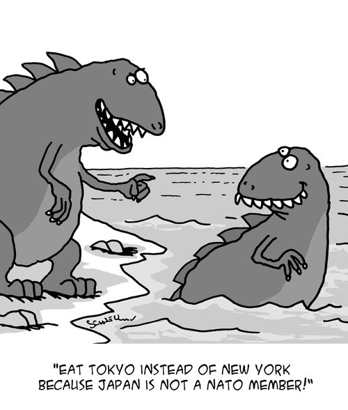 "Eat Tokyo instead of New York because Japan is not a NATO member!"