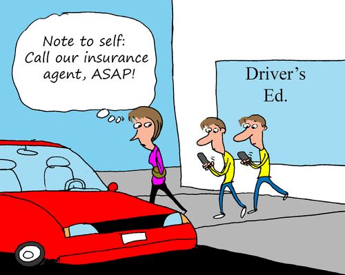 "Note to self: Call our insurance agent, ASAP!"