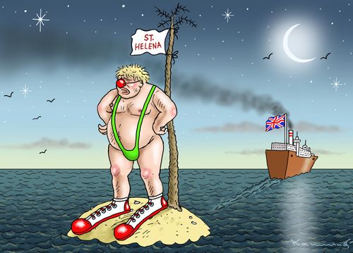 Boris Exiled to St. Helena