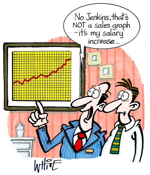 "No Jenkins, that's NOT a sales graph - it's my salary increase."