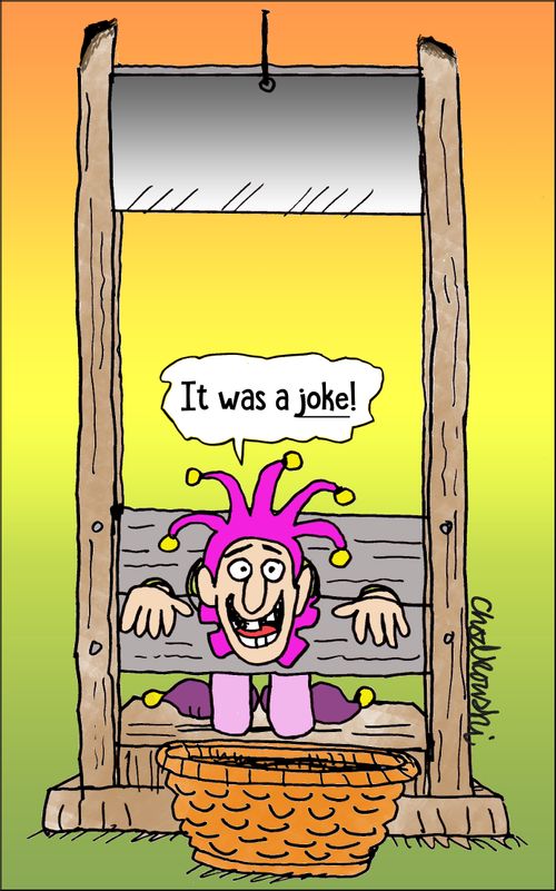 "It was a joke!"