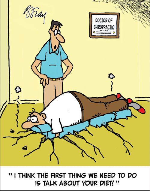 "I think the first thing we need to do is talk about your diet!"