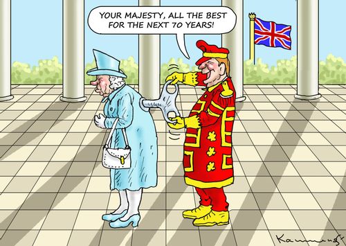 "Your Majesty, all the best for the next 70 years!"