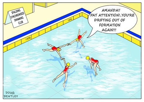 "Amanda!! Pay attention!...You're drifting out of formation again!!!"