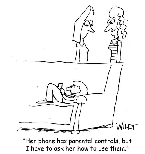 "Her phone has parental controls, but I have to ask her how to use them."