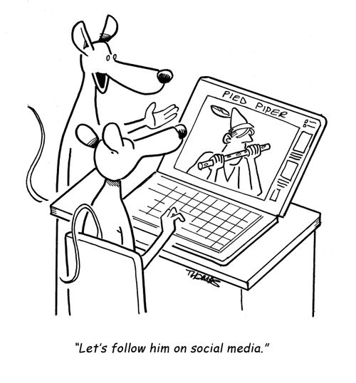 "Let's follow him on social media."