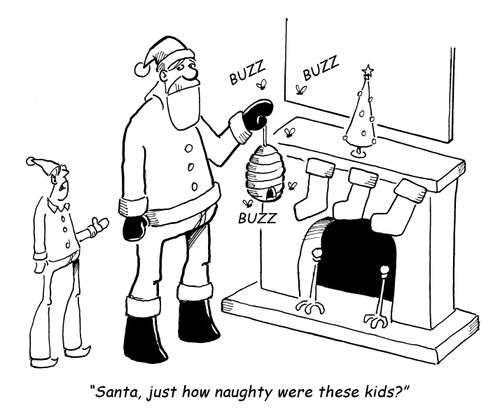 "Santa, just how naughty were these kids?"