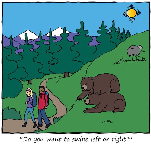 "Do you want to swipe left or right?"