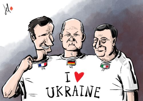Macron, Draghi and Scholz visit Ukraine