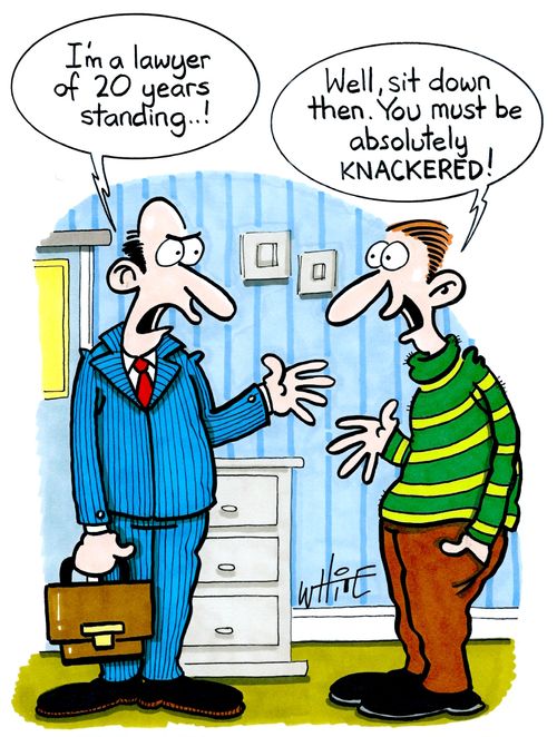 "I'm a lawyer of 20 years standing...!"